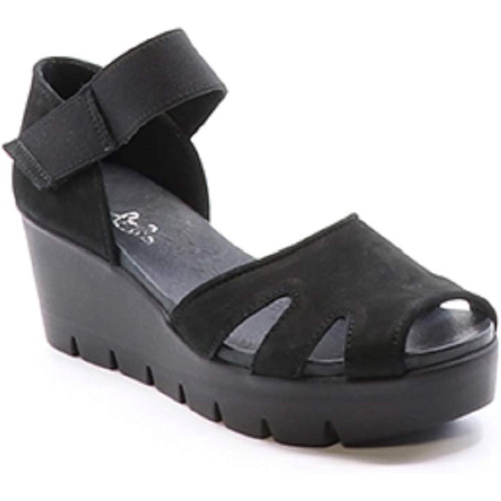 Bos & Co Sharon Platform Chunky Heel Black Sandal Size 40